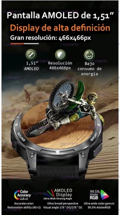 Reloj Smartwatch Nx18pro Gps Integrado Amoled HD Llamadas Bluetooth 3ATM
