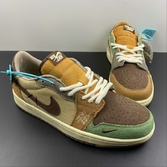 Air Jordan 1 Low Voodoo Flax and Oil Green - Stock Sneakers