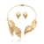REFLEXO - Conjunto de brinco e colar dourado banho em ouro 18k - comprar online