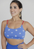 Top ana meryl estampado azul com estrela branca