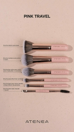 KIT DE BROCHAS mini PINK TRAVEL de atenea X6 - comprar en línea