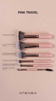 KIT DE BROCHAS mini PINK TRAVEL de atenea X6 en internet