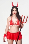 disfraz de diablita + medias bucaneras - comprar online