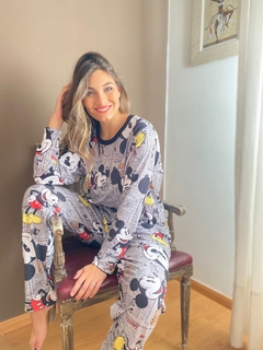 pijama manga larga raton gris en internet