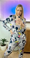 pijama manga larga raton gris - comprar online