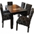 Juego de Comedor Wengué - Mesa y 4 Sillas para Elegancia y Versatilidad