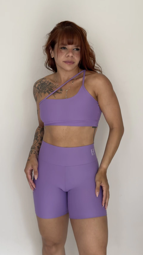 Conjunto Short com Bolso e Top - Lilas