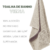 KIT 4 Toalhas VIENA BLUMEN - Cor:Marrom Claro - comprar online