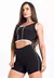 Feminino Short Preto com Detalhe em Vivo Branco Cintura Alta e Cropped Regata Academia Conjunto Fitness | REF: CSV20 na internet
