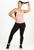 Calça Legging com Bolso em Tela Dry + Regata de Tela + Top Tomara que Caia Preto com Rosé Conjunto Fitness | REF: FRD3 - loja online