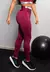2 Conjuntos Fitness Calça Legging Cintura Alta + Cropped Alcinha com Elásticos Preto e Marçala | REF: RMF8
