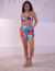 Short Cós de Elástico e Bolsos Malha Estampa