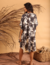 Kimono Abertura Lateral e Acessório Estampa - comprar online