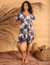 Vestido Curto Decote em V Estampa - comprar online