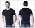 Imagem do Camiseta de algodão com decote em O masculino, camiseta básica masculina, tops