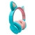 Headphone Altomex Bluetooth com LED Gatinho Azul com Rosa. Diversão e Qualidade para as Crianças