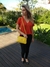 Bolsa Carteira Clutch TopGrife Transversal Couro. Cor Amarelo- Elegância e Versatilidade para Seu Dia a Dia na internet