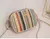 Bolsa Tecelagem de Palha Multicolorida Crossbody Top Estilo Étnico