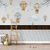 Papel de Parede infantil Animais do Bosque e Balões Decoração para quarto de Menino