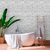 Papel de Parede Tijolinho Branco Elangancy Para Decoração