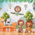 Papel de Parede Infantil Alegria no Safari Aquarela Decoração para Crianças na internet