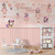 Papel de Parede Estilo Ripado Infantil Personalizado Minnie Baby Decoração para Menina