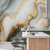 Papel de Parede Mármore Branco com Dourado M1 na internet