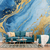 Papel de Parede Mármore Azul M1 - Decora Paredes