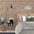 Papel de Parede Small Brown Square Decoração Rústica - Decora Paredes