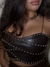 Cropped de couro