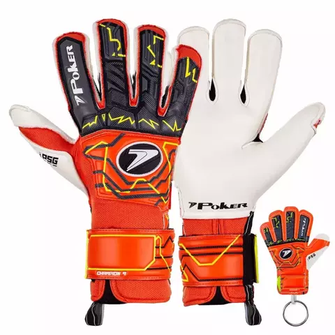 Luva Futebol de Campo Profissional Champion 9 laranja