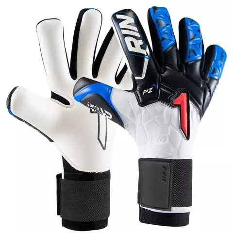 Luva Goleiro Rinat Xtreme Guard Dominius Prime Branco / Azul Adulto