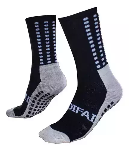 Meia Futebol Antiderrapante preta