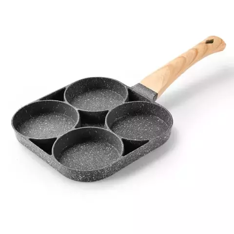 Frigideira antiaderente para café da manhã com 4 divisórias