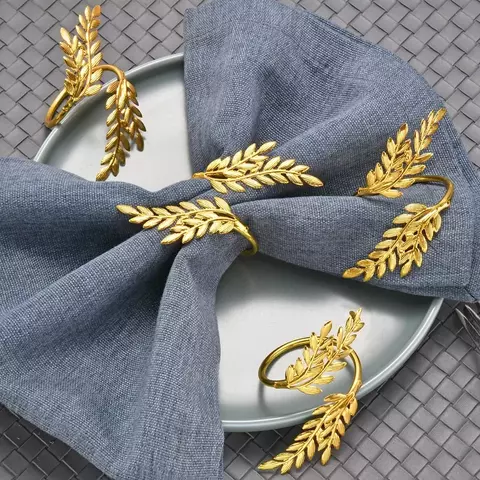 Porta Guardanapo de mesa Luxo Dourado