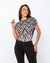 BLUSA DE MALHA ESTAMPA CHEVRON ROSA - comprar online