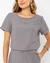 BLUSA MANGA CURTA VISCOSE TWILL AMALFI CINZA na internet