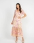 VESTIDO LONGO DE CHIFFON BUSTO TRANSPASSADO CREME na internet