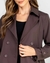 TRENCH COAT TRANSPASSADO FORRO ONÇA MARROM - Pollen VIP