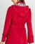 CASACO PARKA LONGO C/ CAPUZ XADREZ VERMELHO - loja online