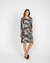VESTIDO MIDI ESTAMPADO PRETO E BRANCO