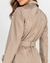 TRENCH COAT SOBRETUDO GOLA FINA BEGE - loja online