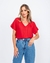 BLUSA DE CETIM AZALEA VERMELHA - comprar online