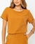 BLUSA MANGA CURTA VISCOSE TWILL AMALFI CARAMELO na internet