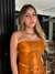 Cropped de Couro Caramelo - comprar online