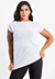 Blusa Fitness Branco Tela Manga Curta | REF: BLMC1