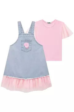 Blusa MC e Salopete com Alça - 75810 - M2 Maria & Maria