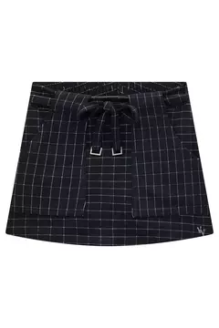 SHORT SAIA EM MALHA GRID DE VISCOSE VIC-VICKY 79593 - comprar online