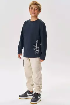 CAMISETA MANGA LONGA EM MEIA MALHA JOHNNY FOX 81359 na internet