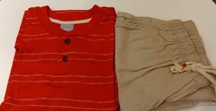 Conjunto Camiseta em Malha e Bermuda em Tecido Quimby 34273 - loja online